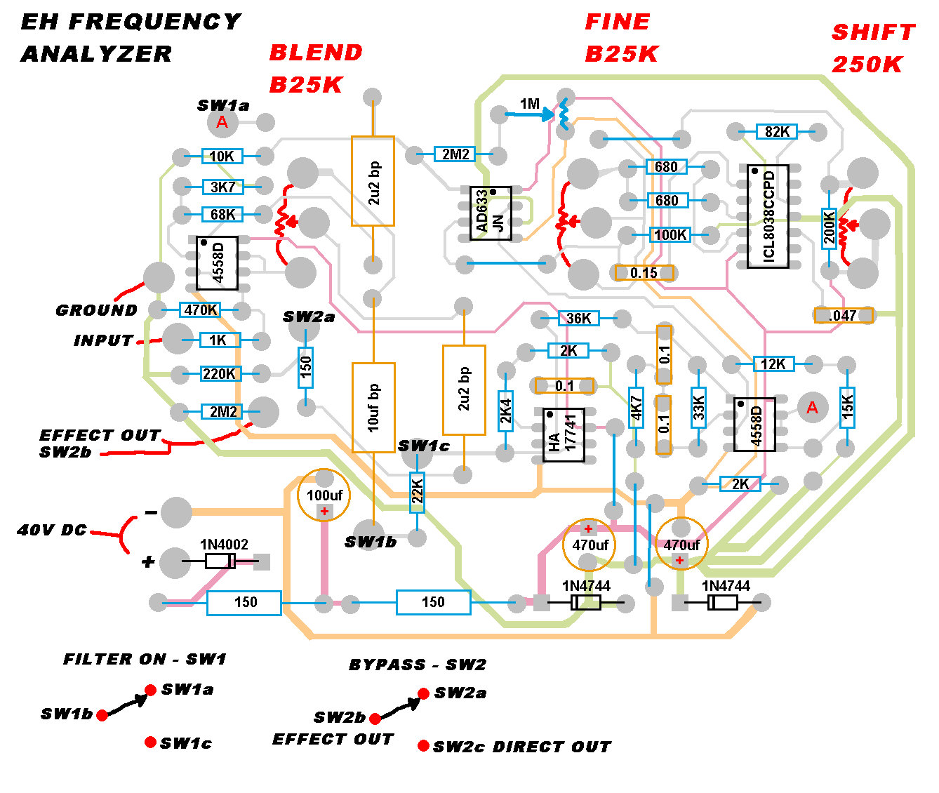 Guitar FX Layouts: Electro Harmonix Frequency Analyzer